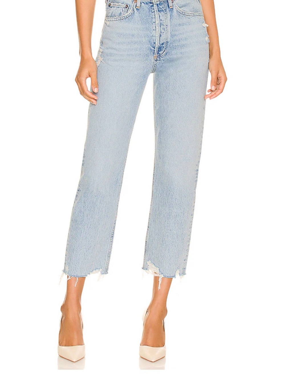 Agolde Light Wash Women's 90’s Crop Jeans